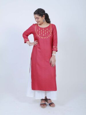 Mohini Hand Embroidered Kurta Buy Urmul Desert Crafts