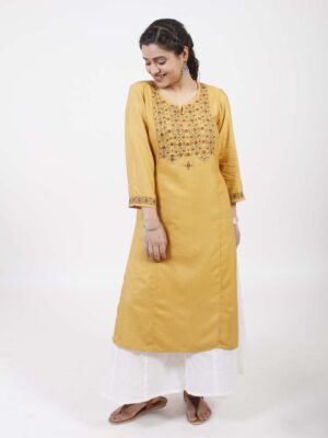 Jaalbari Hand Embroidered Kurta Buy Urmul Desert Crafts