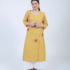 Barkat Ochre Hand Embroidered Kurta Buy Urmul Desert Crafts