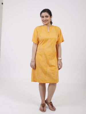 Ember Hand Embroidered slub dress Buy Urmul Desert Crafts