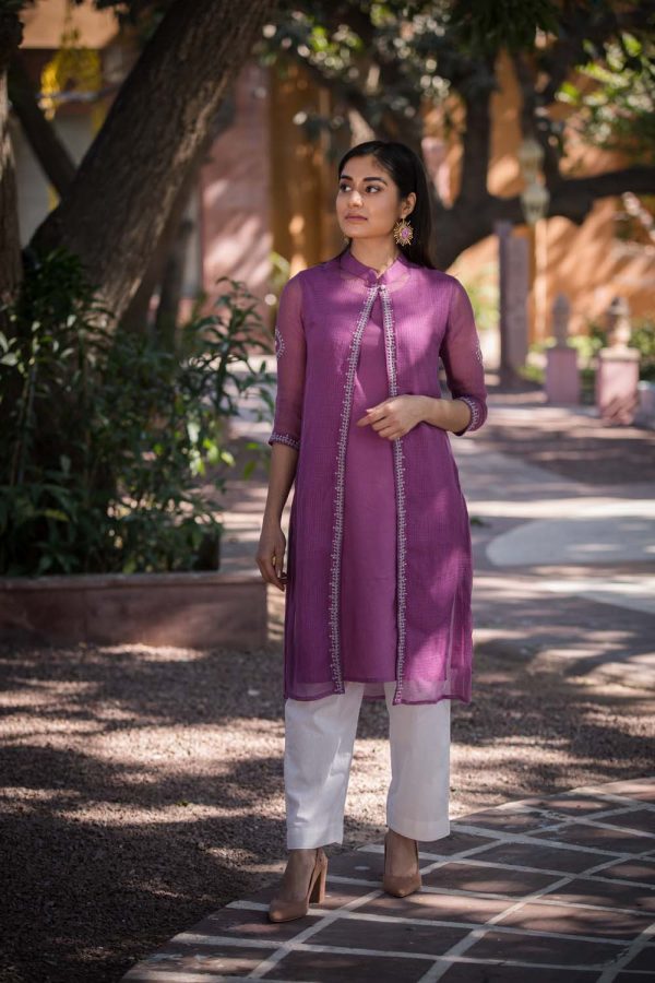 Aahana Hand Embroidered kurti jacket Buy Urmul Desert Crafts