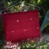 kungri and mirrior Hand Embroidered maroon woollen stoles Buy Urmul Desert Crafts