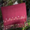 Soof Hand Embroidered rust woollen stoles Buy Urmul Desert Crafts