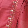 Soof Hand Embroidered rust woollen stoles Buy Urmul Desert Crafts