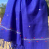 kungri Hand Embroidered blue woollen stoles Buy Urmul Desert Crafts