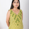 Zohra Handblock printed and Embroidered Green kurta. (2pc kurta and pant) Buy Urmul Desert Crafts