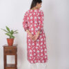 Nadira Handblock printed and Embroidered Red kurta. (2pc kurta and pant) Buy Urmul Desert Crafts