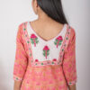 Nazim Handblock printed and Embroidered pinky orange kurta. (3pc kurta,pant and dupatta) Buy Urmul Desert Crafts