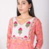 Nazim Handblock printed and Embroidered pinky orange kurta. (3pc kurta,pant and dupatta) Buy Urmul Desert Crafts