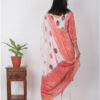 Nazim Handblock printed and Embroidered pinky orange kurta. (3pc kurta,pant and dupatta) Buy Urmul Desert Crafts