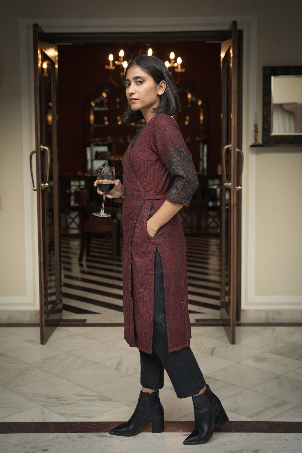 Eliana woolen kurti with pant Buy Urmul Desert Crafts