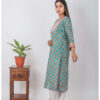 Gauhar Handblock printed and Embroidered floral white kurta. (3pc Kurta, Pant and Dupatta ) Buy Urmul Desert Crafts