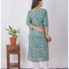 Gauhar Handblock printed and Embroidered floral white kurta. (3pc Kurta, Pant and Dupatta ) Buy Urmul Desert Crafts