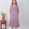 Gulab Handblock printed and Embroidered gulab kurta. (3pc Kurta, Pant and Dupatta ) Buy Urmul Desert Crafts
