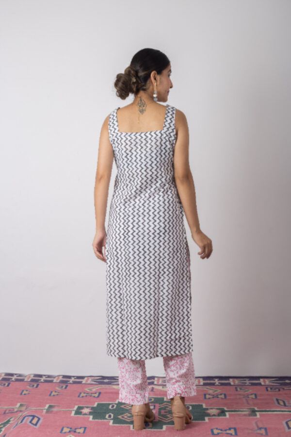 Parijat Handblock printed and Embroidered white kurti Buy Urmul Desert Crafts