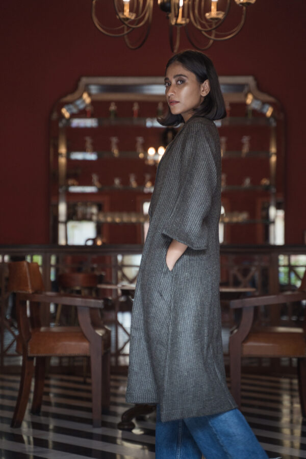 Ayla wool long jacket Buy Urmul Desert Crafts