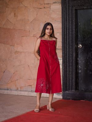 Noori Laal Ishq Cotton string dress Buy Urmul Desert Crafts