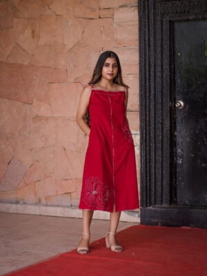 Noori Laal Ishq Cotton string dress Buy Urmul Desert Crafts