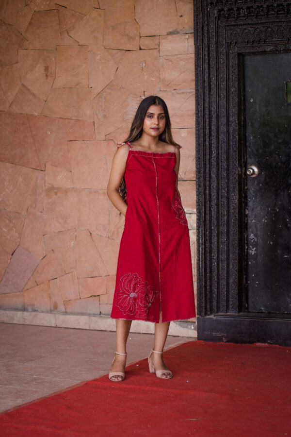 Noori Laal Ishq Cotton string dress Buy Urmul Desert Crafts