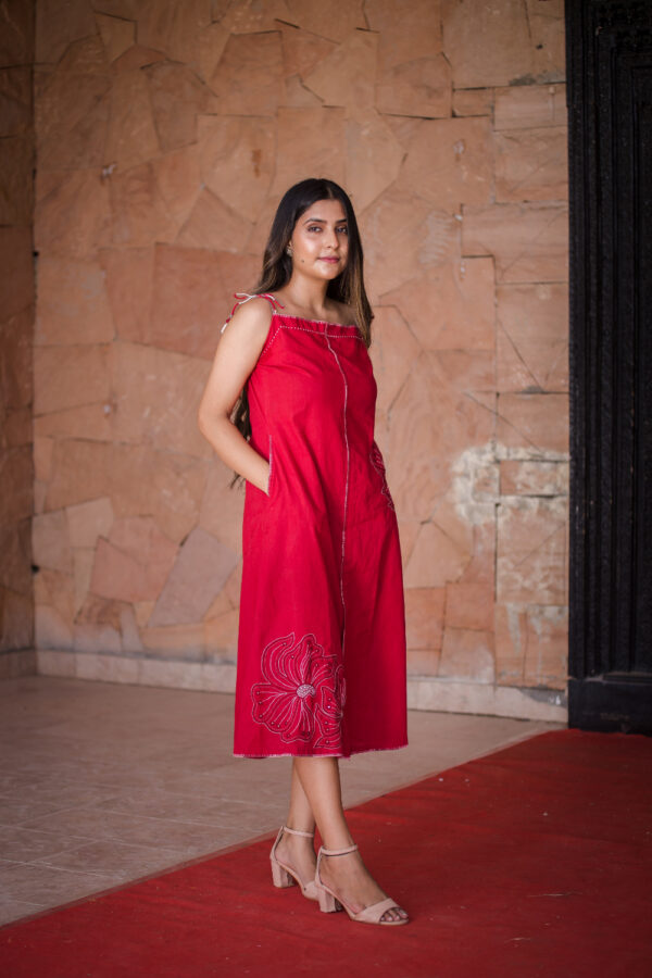 Noori Laal Ishq Cotton string dress Buy Urmul Desert Crafts