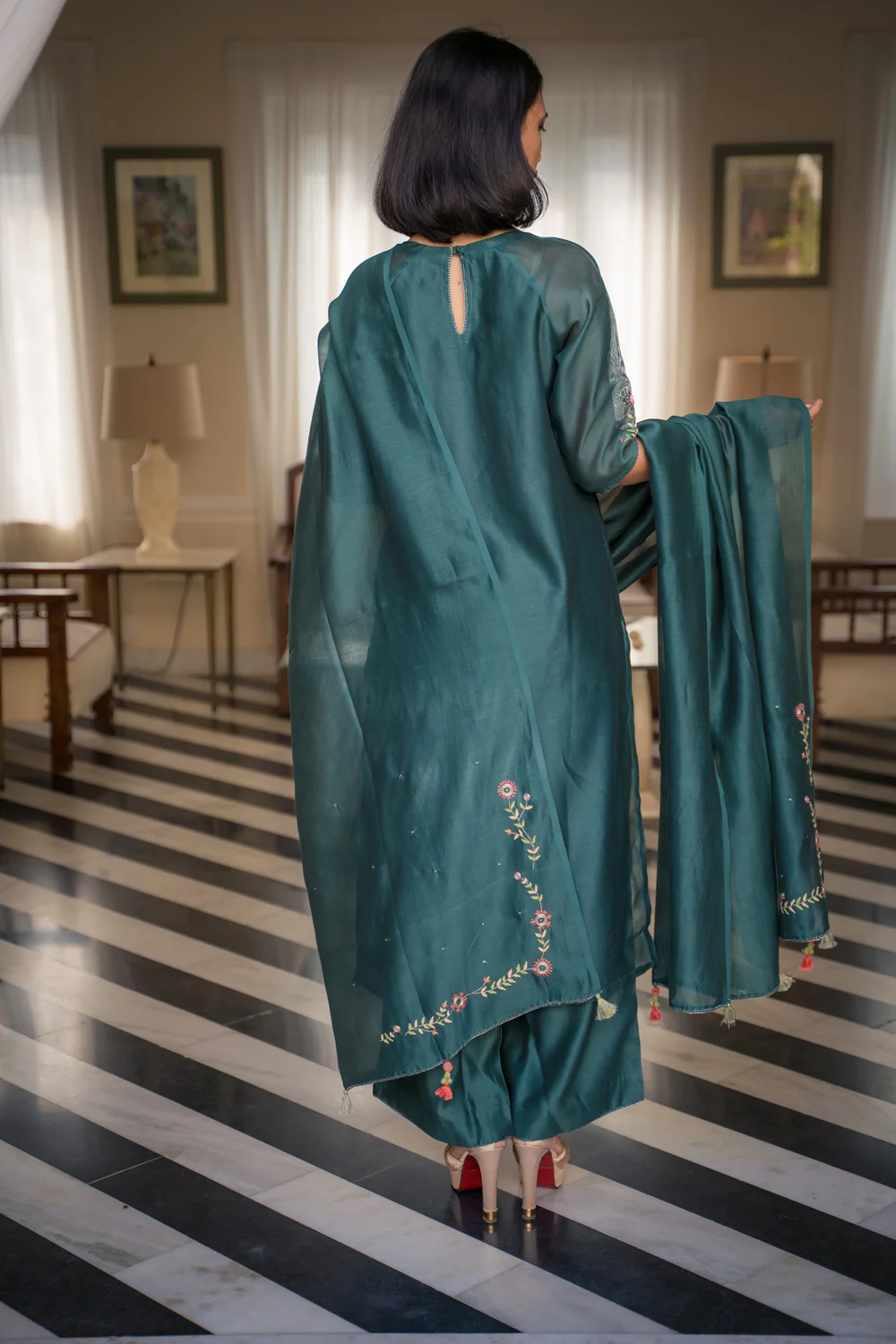 Aster Solasta Chanderi kurta set Buy Urmul Desert Crafts Aster Solasta Chanderi kurta set Buy Urmul Desert Crafts