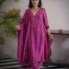 Cosmos Solasta chanderi kurta set Buy Urmul Desert Crafts