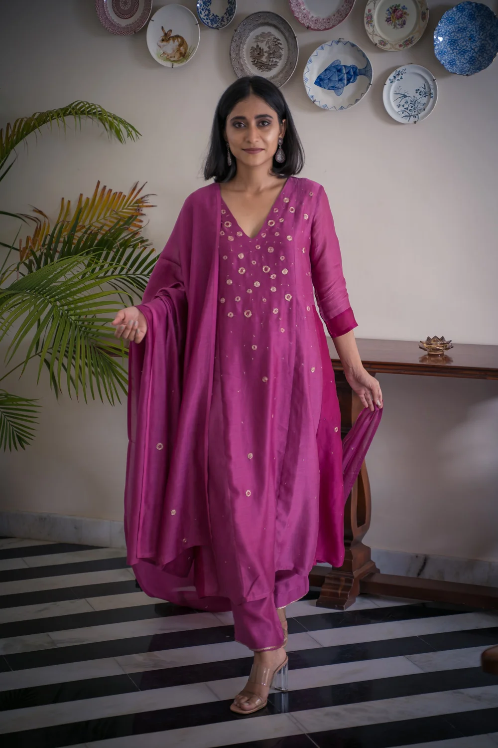 Cosmos Solasta chanderi kurta set Buy Urmul Desert Crafts Cosmos Solasta chanderi kurta set Buy Urmul Desert Crafts