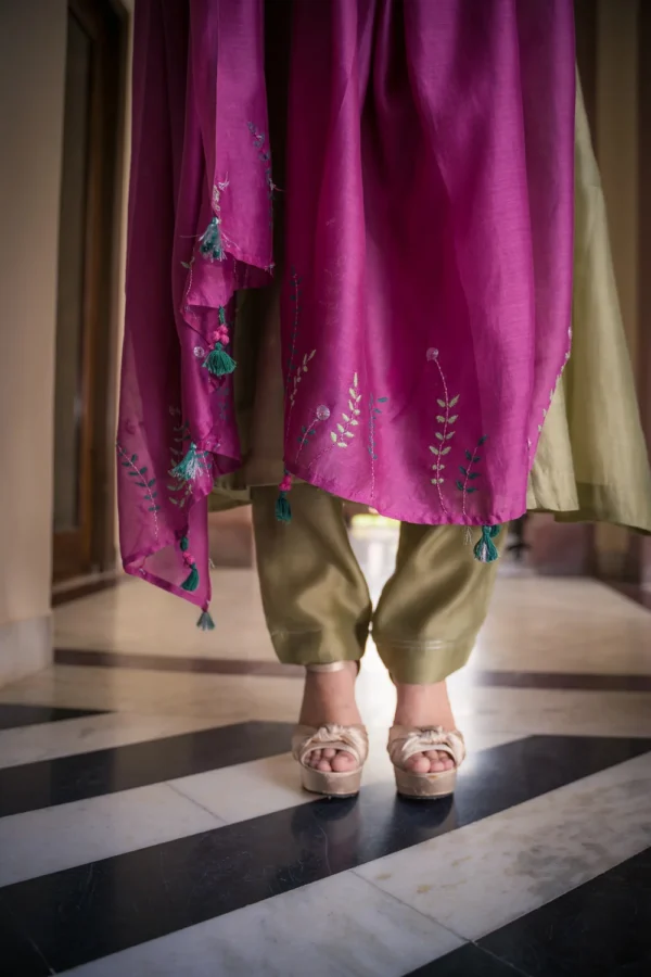 Sea Thrift Solasta chanderi kurta set Buy Urmul Desert Crafts