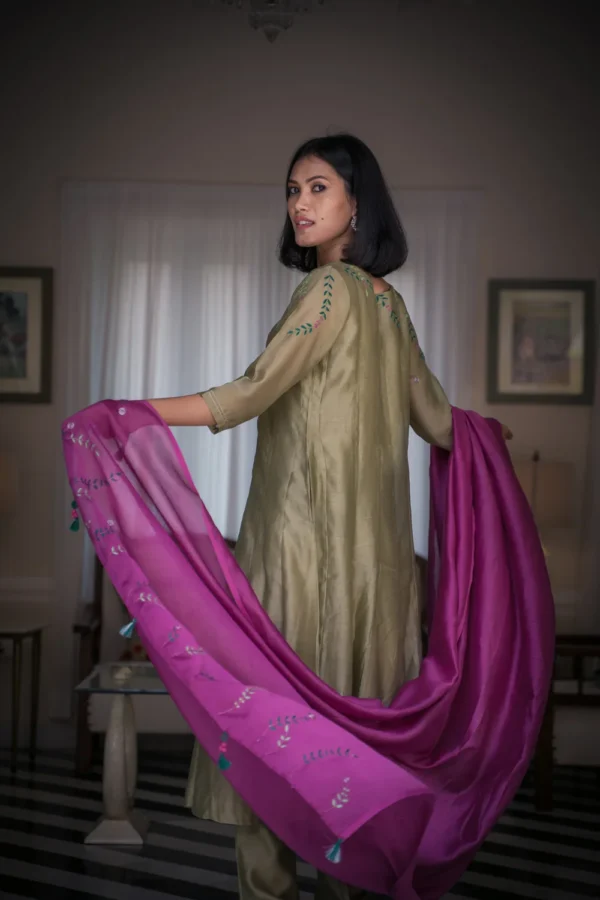 Sea Thrift Solasta chanderi kurta set Buy Urmul Desert Crafts