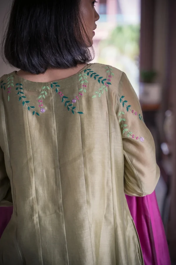 Sea Thrift Solasta chanderi kurta set Buy Urmul Desert Crafts