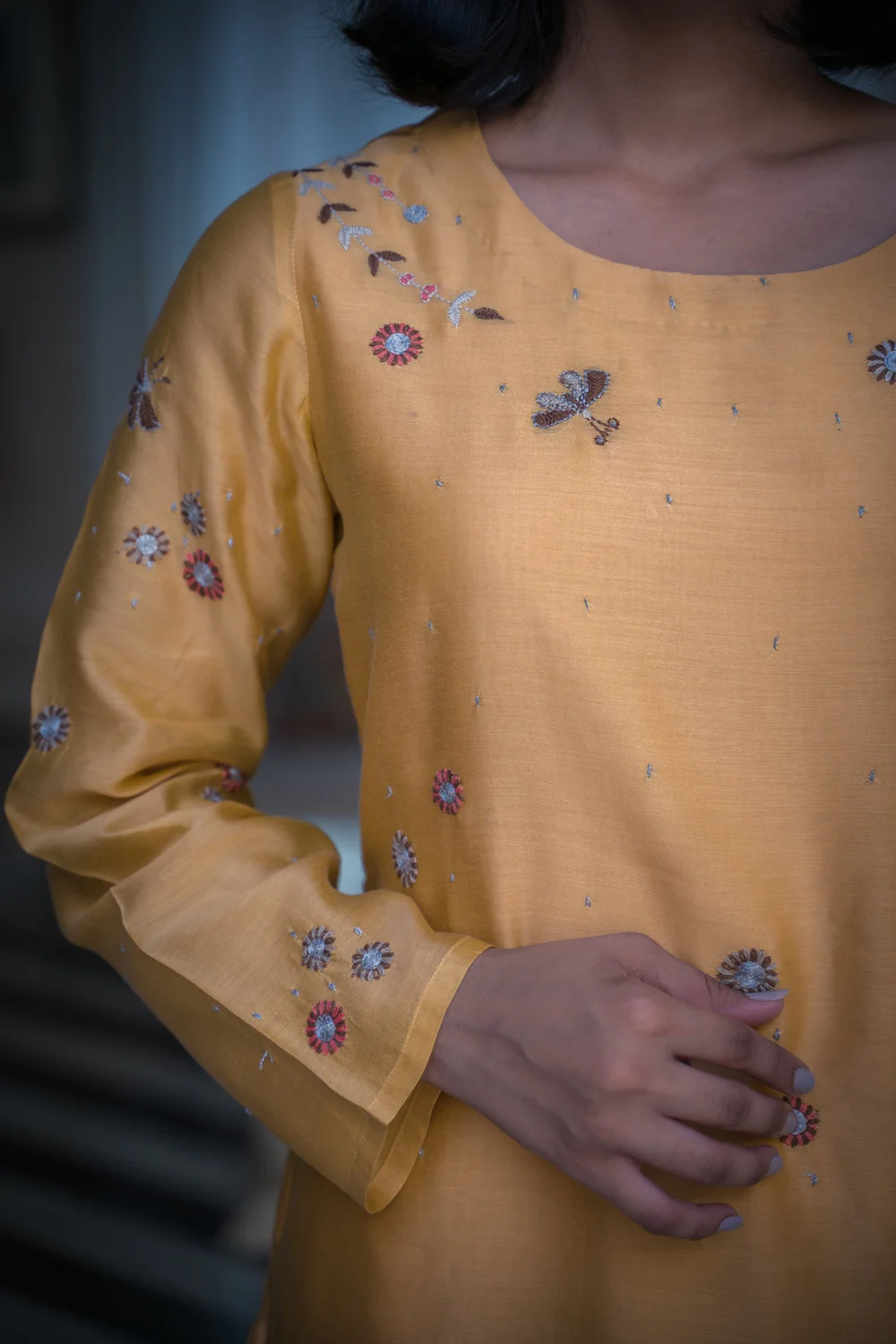 Susan Solasta chanderi kurta set Buy Urmul Desert Crafts Susan Solasta chanderi kurta set Buy Urmul Desert Crafts