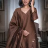 Pine Solasta chanderi kurta set Buy Urmul Desert Crafts