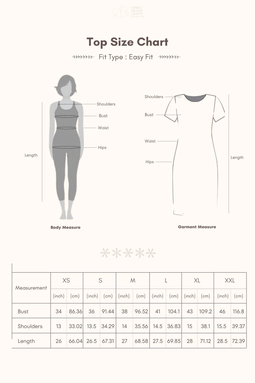 Kesar Kisses ruffle rani top size chart