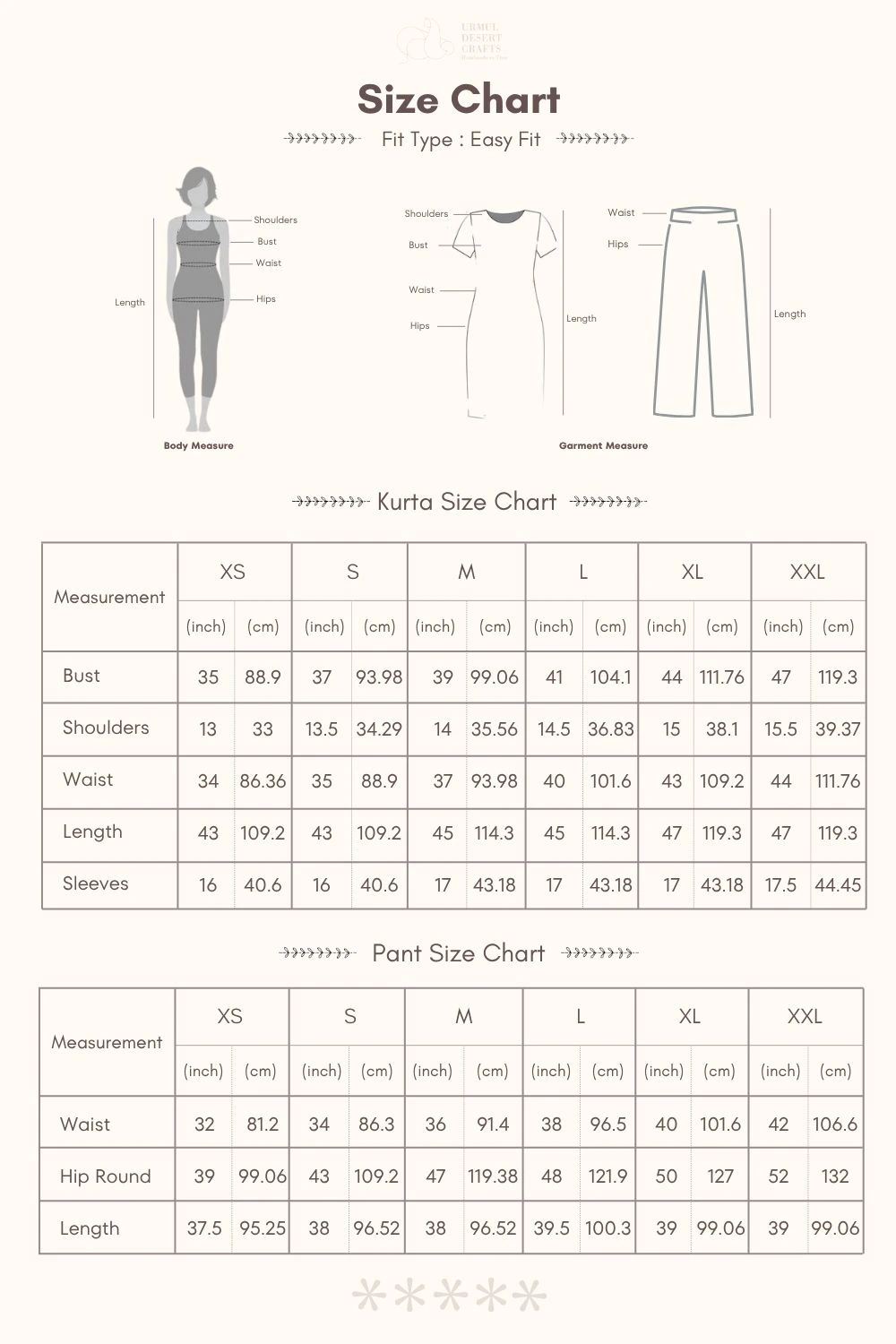 Rangu urmul classicsize chart