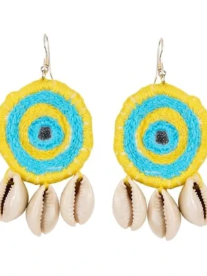 Blue Sapphire Handwoven Earrings