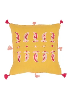 Aftab Mustard Cushion Cover